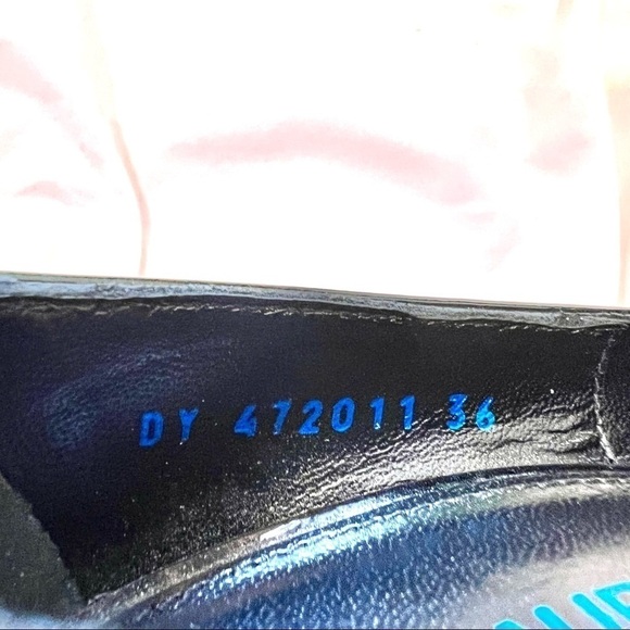 Saint Laurent YSL Limited Opyum 110 Patent Heels Blue Black 36 Authentic - Picture 12 of 13